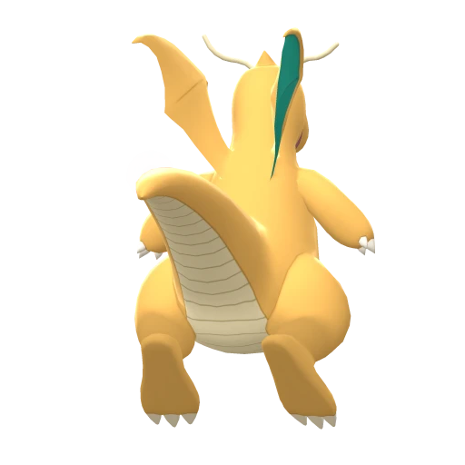 Dragonite, Back, in Brilliant Diamond & Shining Pearl