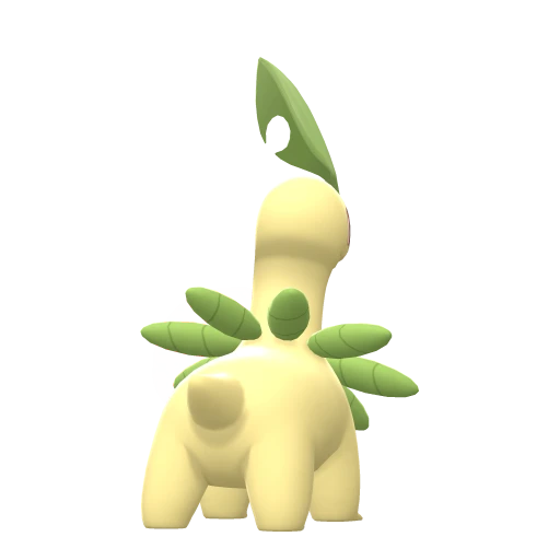 Bayleef, Back, in Brilliant Diamond & Shining Pearl