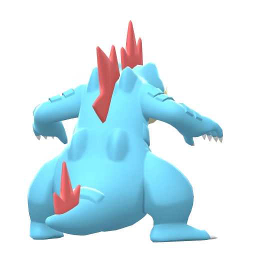 Feraligatr, Back, in Brilliant Diamond & Shining Pearl
