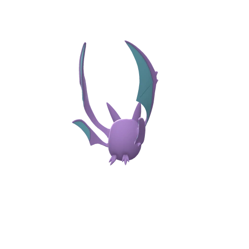 Crobat, Back, in Brilliant Diamond & Shining Pearl