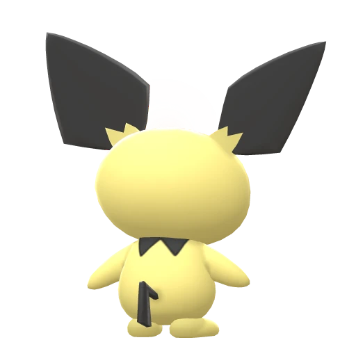 Pichu, Back, in Brilliant Diamond & Shining Pearl