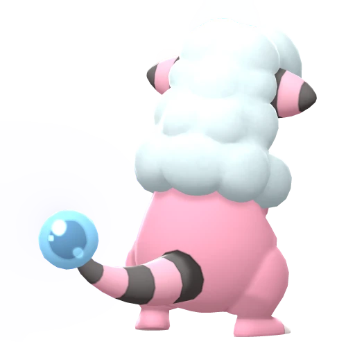 Flaaffy, Back, in Brilliant Diamond & Shining Pearl