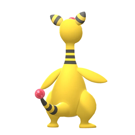 Ampharos, Back, in Brilliant Diamond & Shining Pearl