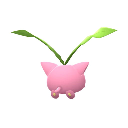 Hoppip, Back, in Brilliant Diamond & Shining Pearl