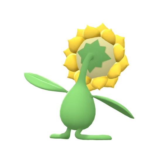 Sunflora, Back, in Brilliant Diamond & Shining Pearl