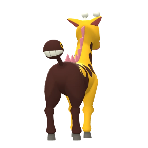 Girafarig, Back, in Brilliant Diamond & Shining Pearl
