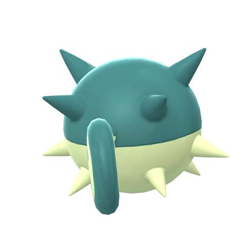 Qwilfish, Back, in Brilliant Diamond & Shining Pearl