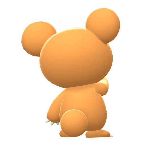 Teddiursa, Back, in Brilliant Diamond & Shining Pearl