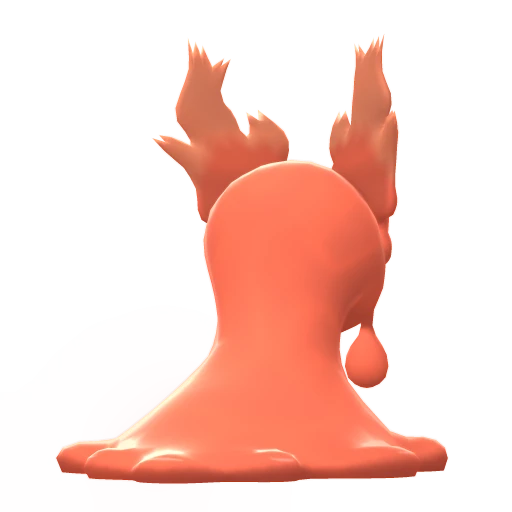 Slugma, Back, in Brilliant Diamond & Shining Pearl