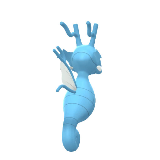 Kingdra, Back, in Brilliant Diamond & Shining Pearl