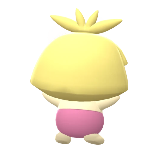 Smoochum, Back, in Brilliant Diamond & Shining Pearl