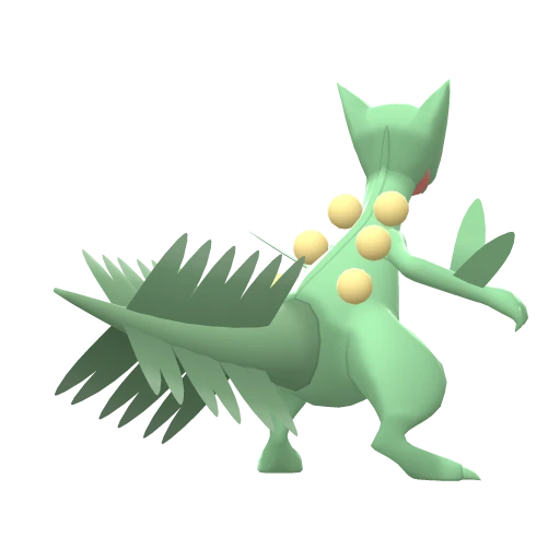 Sceptile, Back, in Brilliant Diamond & Shining Pearl