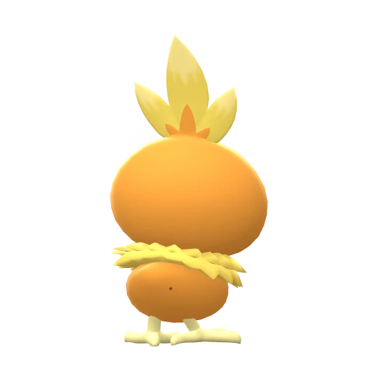 Torchic, Back, in Brilliant Diamond & Shining Pearl