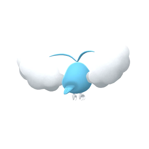 Swablu, Back, in Brilliant Diamond & Shining Pearl