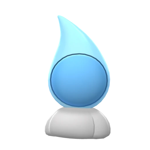 Castform Rainy Form, Back, in Brilliant Diamond & Shining Pearl