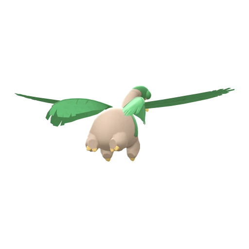 Tropius, Back, in Brilliant Diamond & Shining Pearl