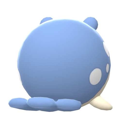 Spheal, Back, in Brilliant Diamond & Shining Pearl