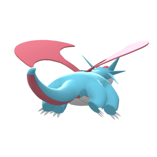 Salamence, Back, in Brilliant Diamond & Shining Pearl