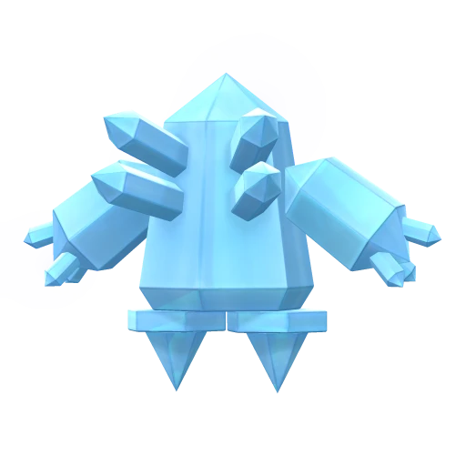 Regice, Back, in Brilliant Diamond & Shining Pearl