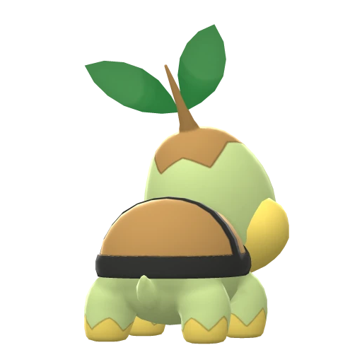 Turtwig, Back, in Brilliant Diamond & Shining Pearl