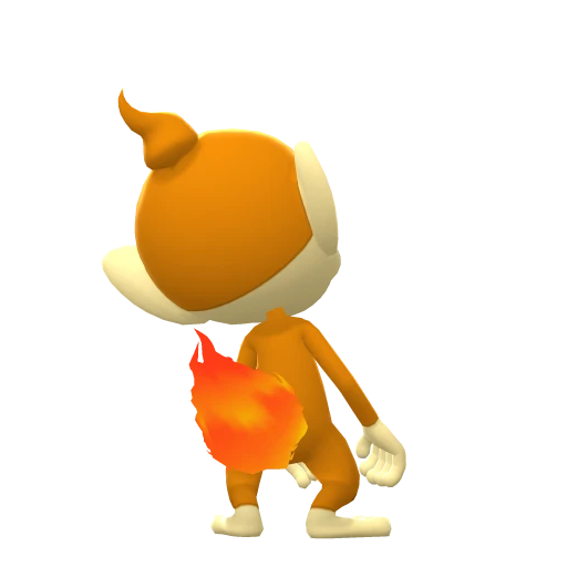 Chimchar, Back, in Brilliant Diamond & Shining Pearl