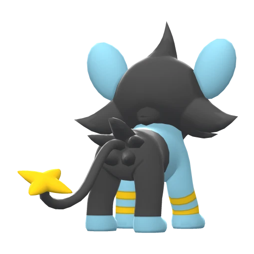 Luxio, Back, in Brilliant Diamond & Shining Pearl