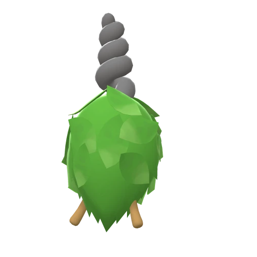 Burmy Plant Cloak, Back, in Brilliant Diamond & Shining Pearl