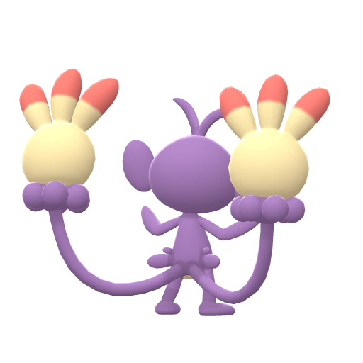 Ambipom, Back, in Brilliant Diamond & Shining Pearl