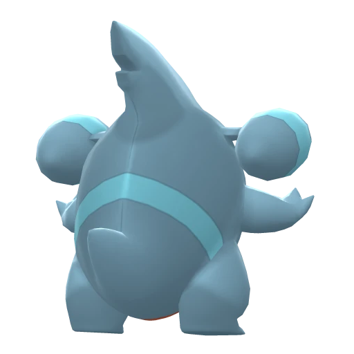 Gible, Back, in Brilliant Diamond & Shining Pearl