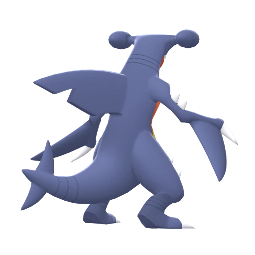 Garchomp, Back, in Brilliant Diamond & Shining Pearl