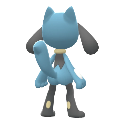 Riolu, Back, in Brilliant Diamond & Shining Pearl
