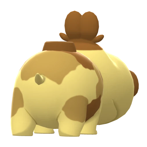 Hippopotas, Back, in Brilliant Diamond & Shining Pearl