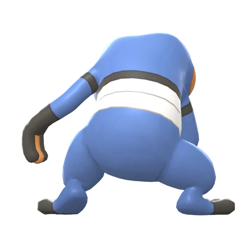 Croagunk, Back, in Brilliant Diamond & Shining Pearl