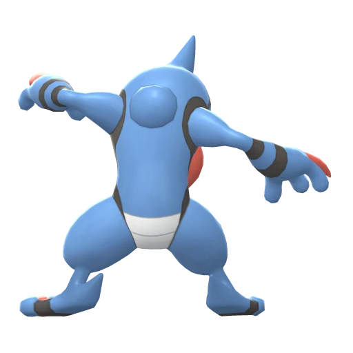 Toxicroak, Back, in Brilliant Diamond & Shining Pearl