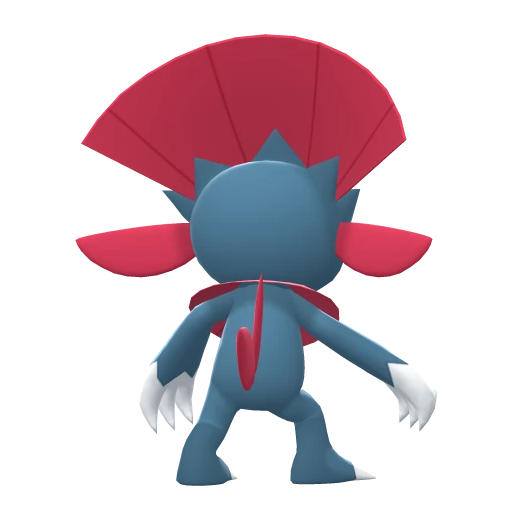 Weavile, Back, in Brilliant Diamond & Shining Pearl