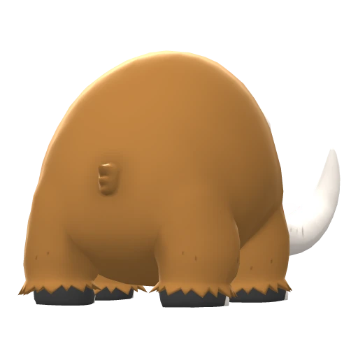 Mamoswine, Back, in Brilliant Diamond & Shining Pearl