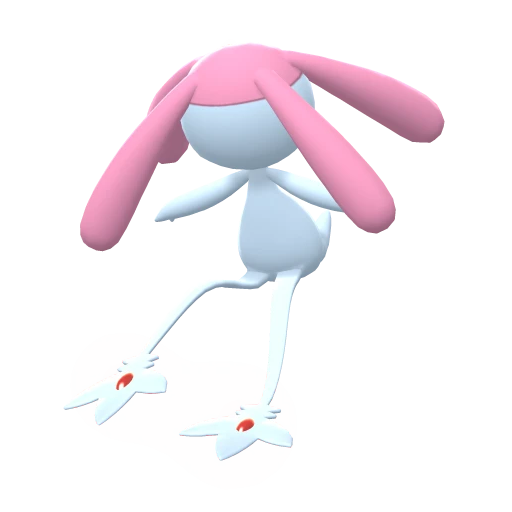 Mesprit, Back, in Brilliant Diamond & Shining Pearl