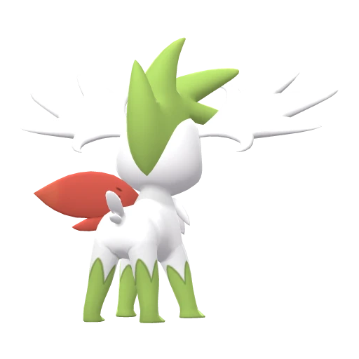 Shaymin Sky Forme, Back, in Brilliant Diamond & Shining Pearl