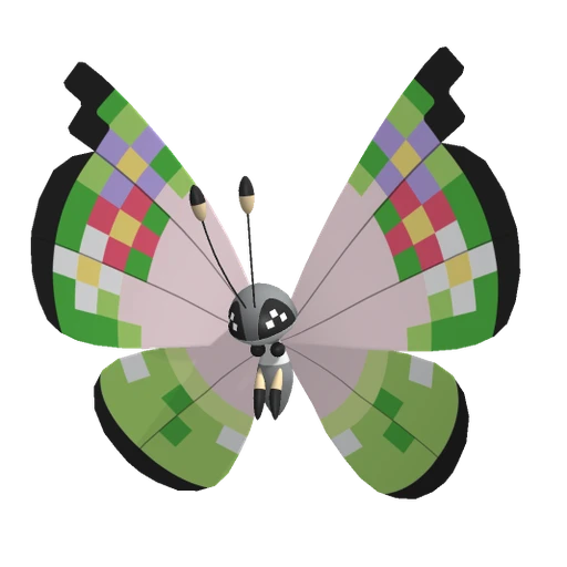 Vivillon Fancy, Front, in Pokémon Champions
