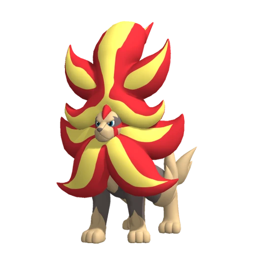 Pyroar Mega, Front, in Pokémon Champions