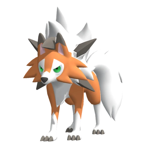 Lycanroc Dusk Form, Front, in Pokémon Champions