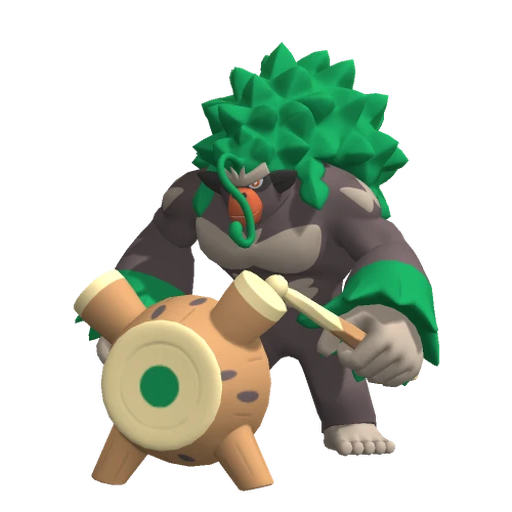 Rillaboom, Front, in Pokémon Champions