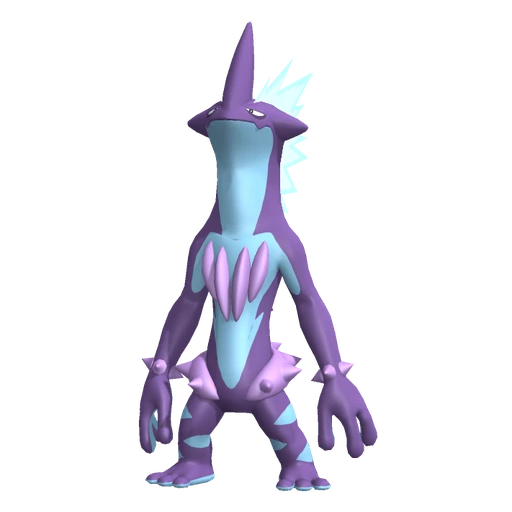 Toxtricity Low Key Form, Front, in Pokémon Champions