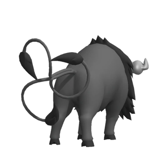 Tauros Paldean Aqua Breed, Back, in Pokémon Champions