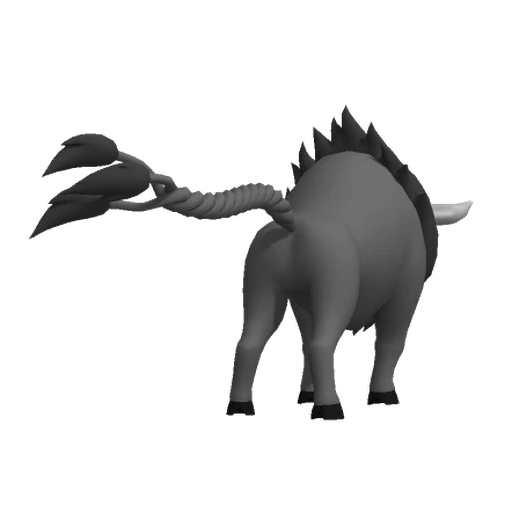Tauros Paldean Blaze Breed, Back, in Pokémon Champions