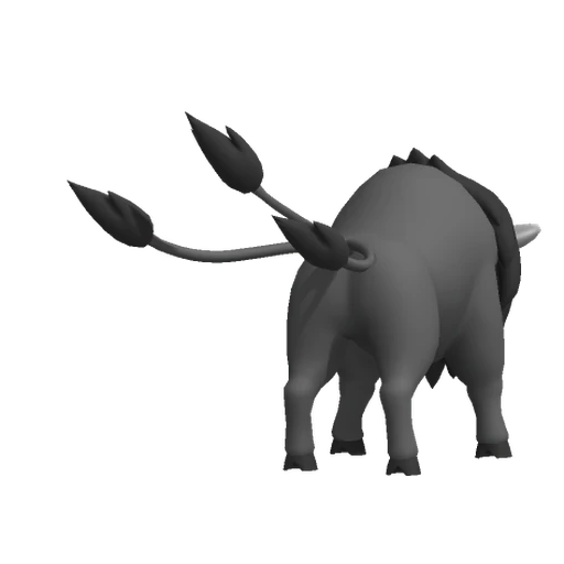 Tauros Paldean Combat Breed, Back, in Pokémon Champions