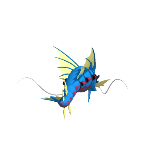 Gyarados Mega, Back, in Pokémon Champions