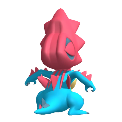 Feraligatr Mega, Back, in Pokémon Champions