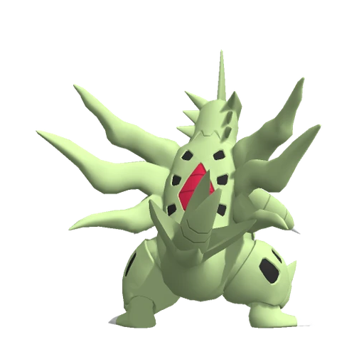 Tyranitar Mega, Back, in Pokémon Champions