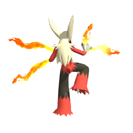Blaziken Mega, Back, in Pokémon Champions